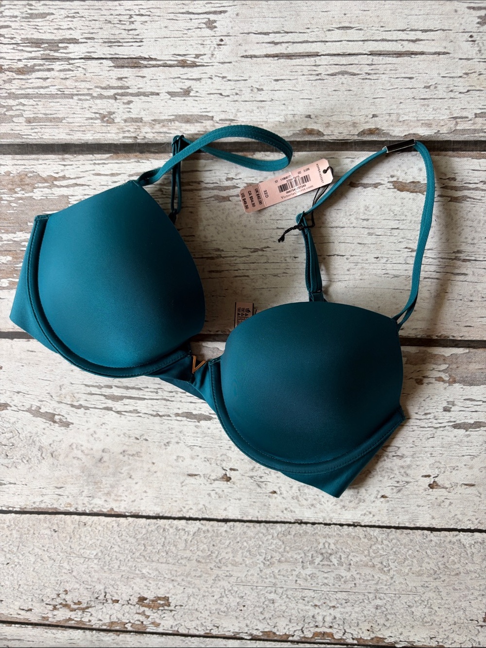 Victorias Secret Teal Push-Up Bra - Sz 32D